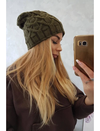 Fleecová čiapka Sonia K201 khaki