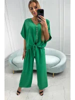 Souprava halenky a kalhot zelená Souprava halenky a kalhot zelená