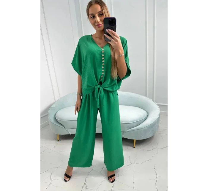 Souprava halenky a kalhot zelená Souprava halenky a kalhot zelená