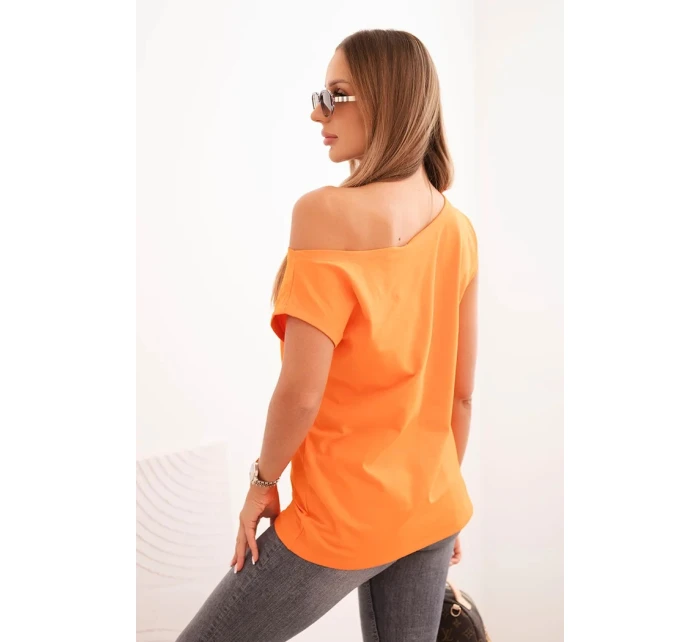 Dámska blúzka bez ramienok oranžová Dámska blúzka bez ramienok oranžová