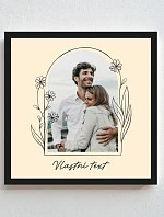 Personalizovaný magický fotob obraz v ráme – štvorcový 20x20 – kvetinový rám