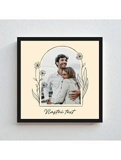 Personalizovaný magický fotob obraz v ráme – štvorcový 20x20 – kvetinový rám