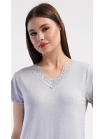 Dámska nočná košeľa s krátkym rukávom Snowflake