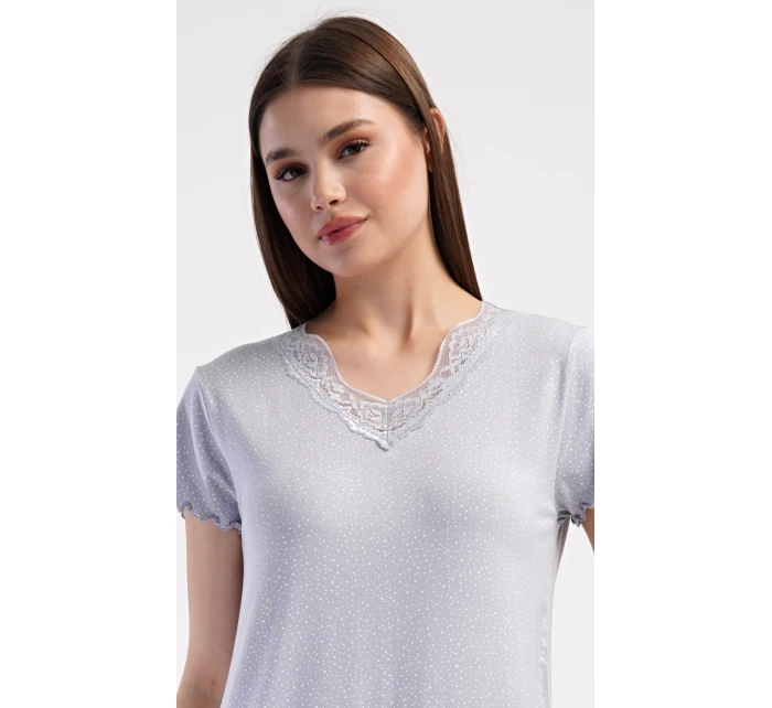 Dámska nočná košeľa s krátkym rukávom Snowflake