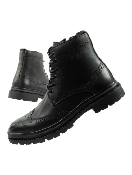 Lee Cooper pánske topánky sable topánky topánky smart kožené čierne