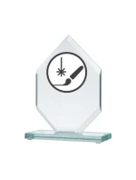 Gravírovaná sklenená trofej + výplň farbou