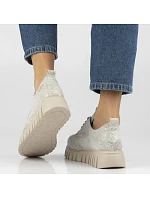 Kožené boty na platformě se květy  model 22068791 - FILIPPO