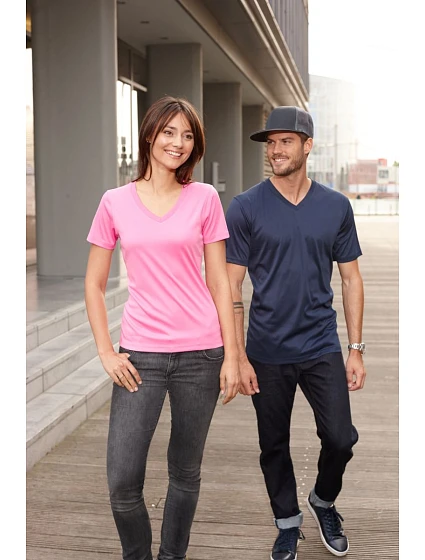 JN Dámské sportovní tričko s výstřihem do V 02.0 pink model 22489176 - Daiber JN Dámské sportovní tričko s výstřihem do V 02.0 pink model 22489176 - Daiber
