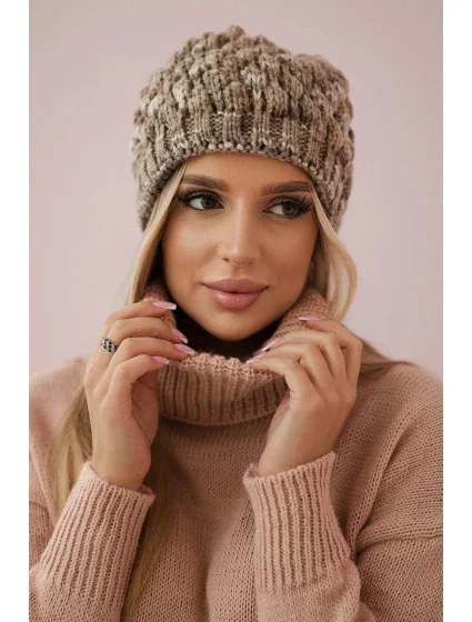 Čepice model 18745424 světle hnědá - K-Fashion Čepice model 18745424 světle hnědá - K-Fashion