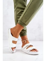 Gumové pantofle se sponou Bíle Corina Gumové pantofle se sponou Bíle Corina