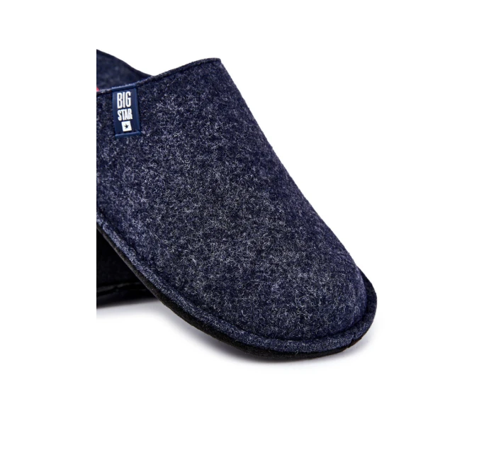 Klasické pánské pantofle Big Star model 21601053 Námořnická modrá - Big Star Shoes