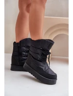 Sněhule na platformě se zipem Big Star model 21678314 Černé - Big Star Shoes Sněhule na platformě se zipem Big Star model 21678314 Černé - Big Star Shoes