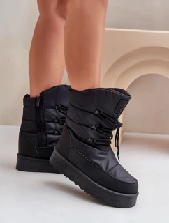 Sněhule na platformě se zipem Big Star model 21678314 Černé - Big Star Shoes