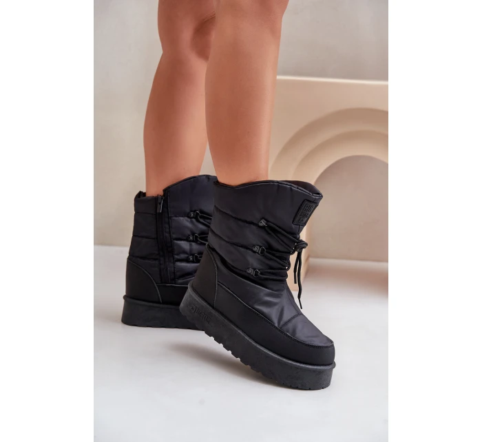 Sněhule na platformě se zipem Big Star model 21678314 Černé - Big Star Shoes Sněhule na platformě se zipem Big Star model 21678314 Černé - Big Star Shoes