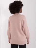 Sweter AT SW model 19341450 ciemny różowy - FPrice Sweter AT SW model 19341450 ciemny różowy - FPrice
