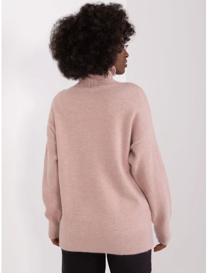 Sweter AT SW model 19341450 ciemny różowy - FPrice Sweter AT SW model 19341450 ciemny różowy - FPrice