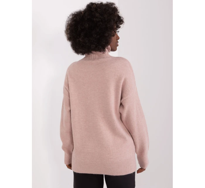 Sweter AT SW model 19341450 ciemny różowy - FPrice Sweter AT SW model 19341450 ciemny różowy - FPrice