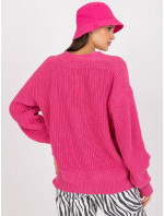 Dámsky sveter LC SW 0249.24P tmavo ružový