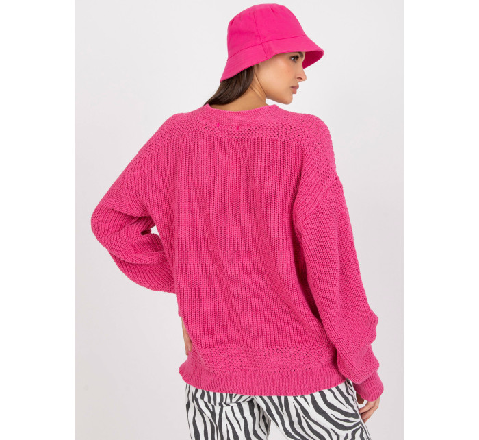 Dámsky sveter LC SW 0249.24P tmavo ružový