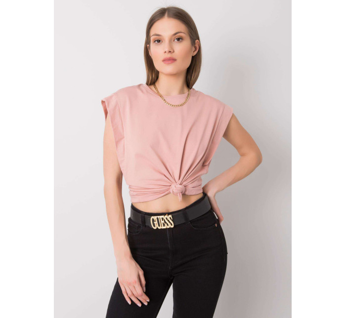 Ružové bavlnené tričko Kayla RUE PARIS