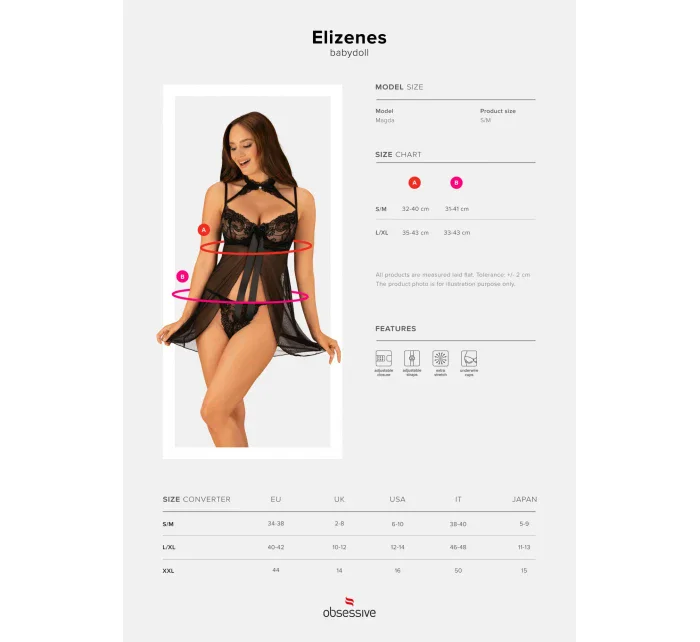 Očarujúca košieľka Elizenes babydoll - Obsessive