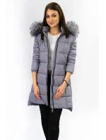 PIKOWANA DAMSKA KURTKA ZIMOWA Z KAPTUREM model 21242054 - Libland