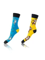 Veselé ponožky 2 páry CRAZY SOCKS 2x - BELLINDA - sivé