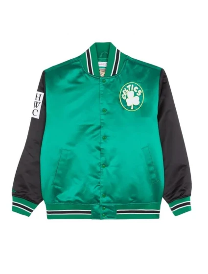 Mitchell & Ness NBA Boston Celtics Primetime Heavyweight Satin Jacket Vintage Celtics Logo M JK8453-BCEKYGN Pánske