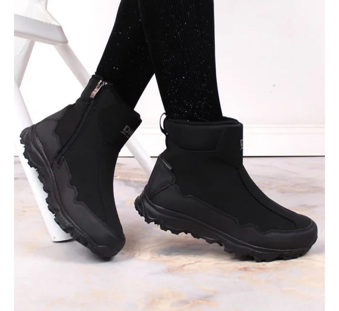 DK Jr model 21787601 nepromokavé zateplené sněhové boty černé - Inny