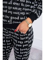 Sada s potlačou čierna