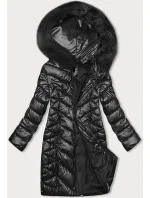 Čierna dámska prešívaná zimná bunda J Style (16M9100-392) Čierna dámska prešívaná zimná bunda J Style (16M9100-392)