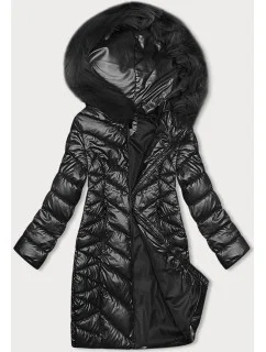 Čierna dámska prešívaná zimná bunda J Style (16M9100-392)