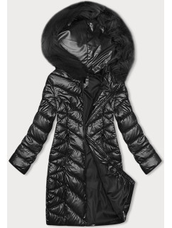 Čierna prešívaná dámska zimná bunda J Style (16M9100-392)