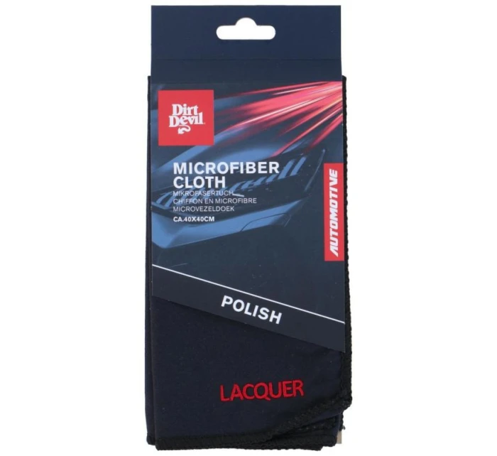 MICROFIBRA leštiaca čistiaca utierka 40x40 cm DIRT DEVIL BLACK