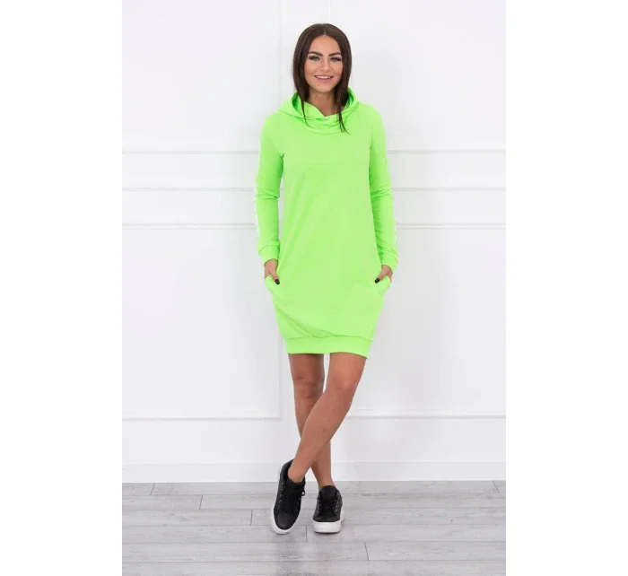 Biele zelené neónové šaty