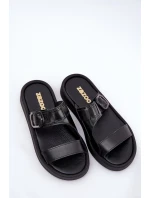 Kožené Dámské Sandały Na Platformě Černé model 21686355 - Zazoo