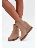 Dámské boty na platformě s ozdobným detailem béžové model 21711676 - Boto Dámské boty na platformě s ozdobným detailem béžové model 21711676 - Boto