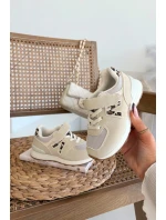 Dětské sportovní tenisky na suchý zip béžové Galisse