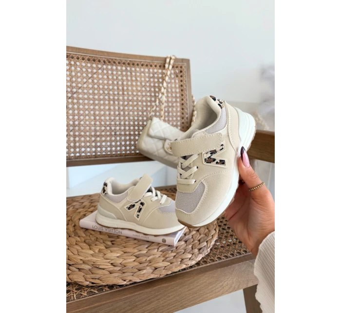 Dětské sportovní tenisky na suchý zip béžové Galisse