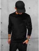 Pánska čierna velúrová mikina FashionStreet BX5534