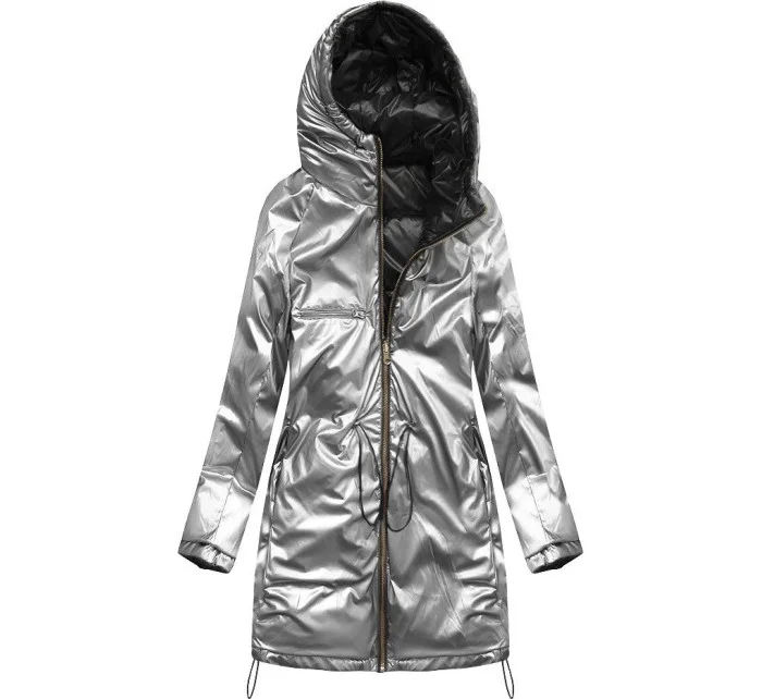 Čierna obojstranná dámska zimná bunda (1908)