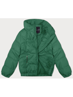 Zelená prošívaná bunda se stojáčkem Miss TiTi (2481)