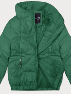 Zelená prešívaná bunda so stojačikom Miss TiTi (2481)