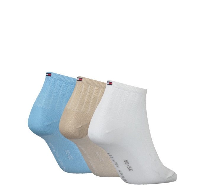 Ponožky Tommy Hilfiger 3Pack 701222654001 Biela/béžová/modrá