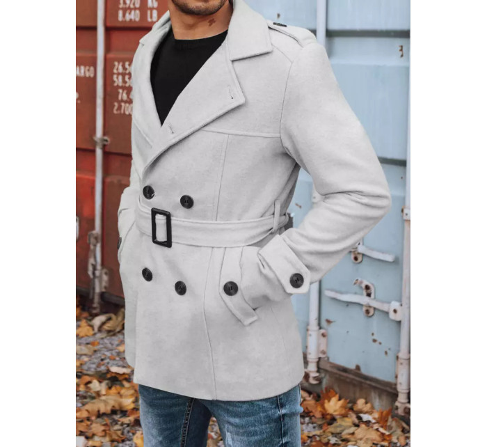 Pánsky dvojradový kabát, svetlosivý Dstreet CX0421z