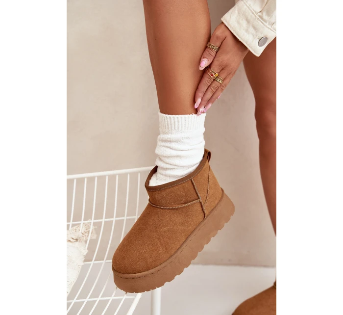 Dámské sněhule model 21941170 hnědé - SWEET SHOES