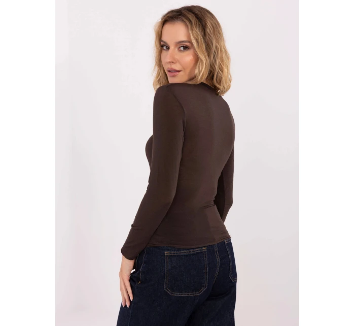 Tenká kašmírová blúzka hnedá (21818) Tenká kašmírová blúzka hnedá (21818)