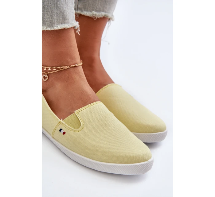 Tenisówki Trampki Slip-On Damskie Żółte Adrancia