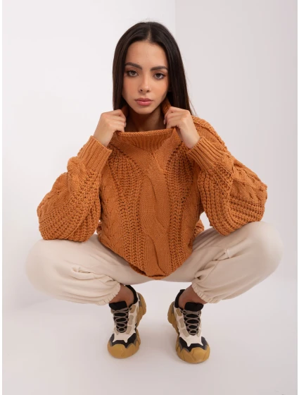 Sweter AT SW model 18909236 jasny brązowy - FPrice