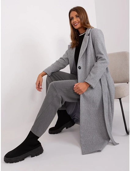 Płaszcz TW PL BI model 18985180 1.31 szary - FPrice Płaszcz TW PL BI model 18985180 1.31 szary - FPrice